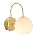 Nordlux Franca Luce Da Parete Metallo e Vetro Ottone | Adatto per E14