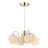 Nordlux Franca Luce Pendente 4-Faretti Metallo e Vetro Ottone | Adatto per 4x E14