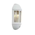 Ansell LED Luce Da Parete Latina Metà  Lanterna Bianca - Adatto per E27 Fino A 42W | IP65 - Sensore di Movimento e Luce